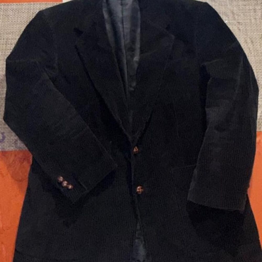 Circola Moda Men's Black Tailored corduroy blazer sz 40R